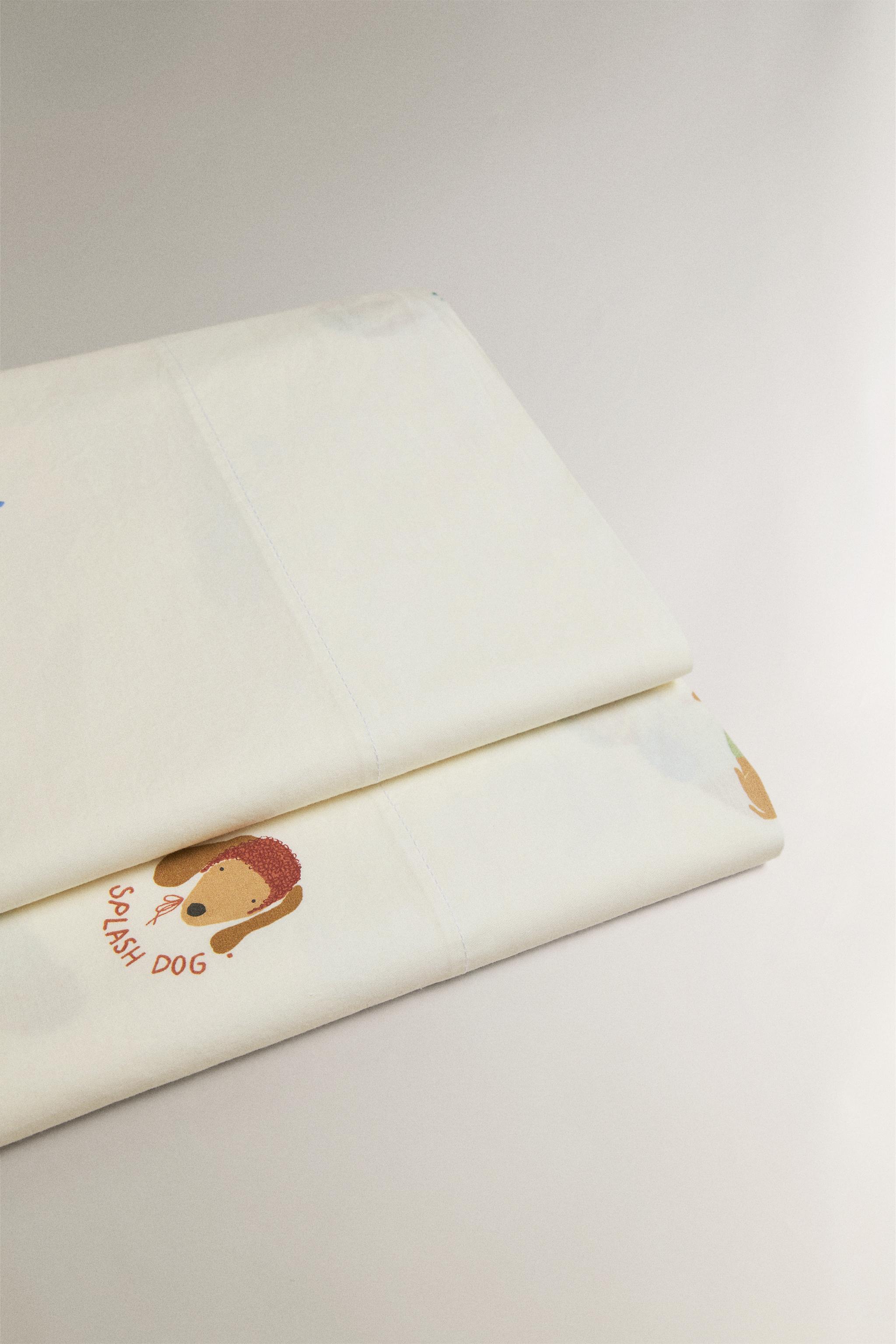 REVERSIBLE KIDS' DOG FLAT SHEET